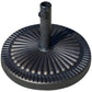Round Umbrella Base Φ19.1", 31.5 lbs Resin Stand with Decorative Design for Poles 1.5"/1.9", Bronze