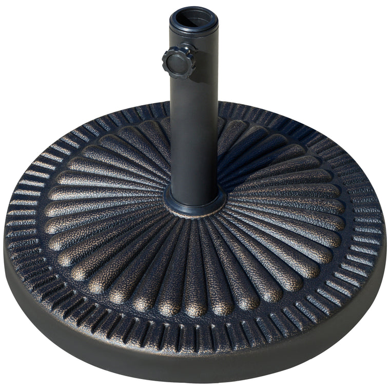 Bronze Resin Round Umbrella Base, 31.5 lbs