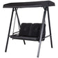 2-Seater Outdoor Porch Swing with Adjustable Canopy, Patio Swing Chair for Garden, Poolside, Backyard, Dark Blue