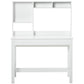 Computer Desk with Hutch, Home Office Table with Storage Shelves and Open Compartments for Writing, Work, White