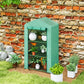 3 Tier Mini Greenhouse, Portable Flower Stand with Shelf Clips, Indoor Greenhouse with Steel Frame, Green