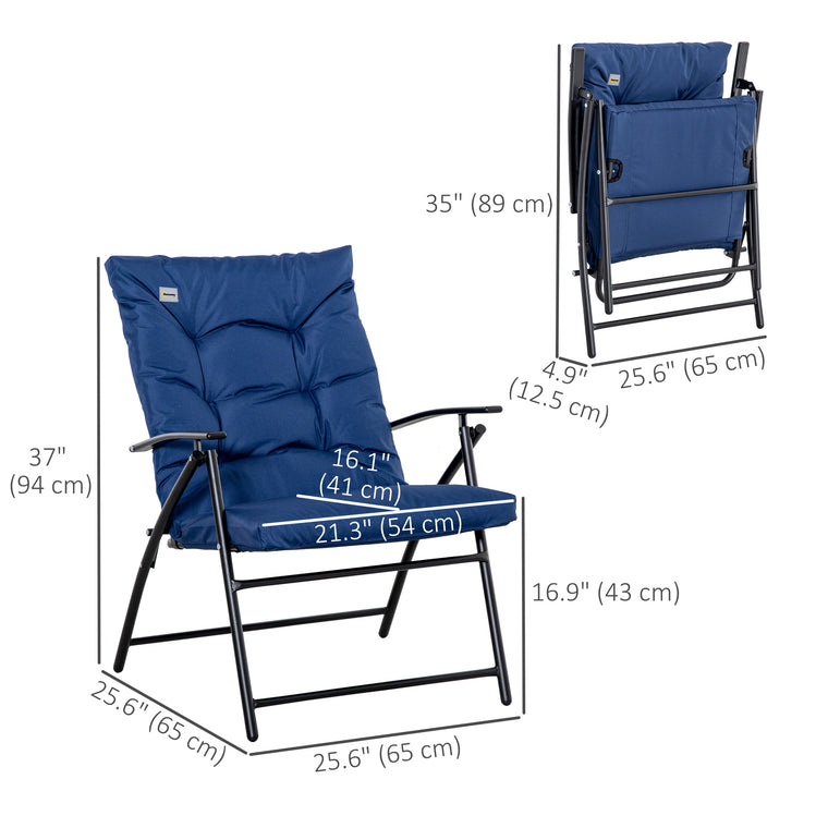 Foldable Fabric Upholstered Recliner with Metal Frame