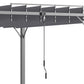 9.7' x 9.7' Outdoor Pergola with Retractable Roof, Aluminium Louvered Pergola Canopy Gazebo for Lawn Garden Patio, Grey