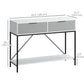 Modern Console Table with 2 Drawers, 2 Tier Entryway Table with storage Shelf, Narrow Sofa Table for Living Room, Hallway, White