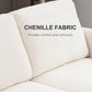 54.3" Loveseat Sofa, 2 Seater Sofa with Removable Cushions, Small Couch with Wood Frame for Living Room, Cream White