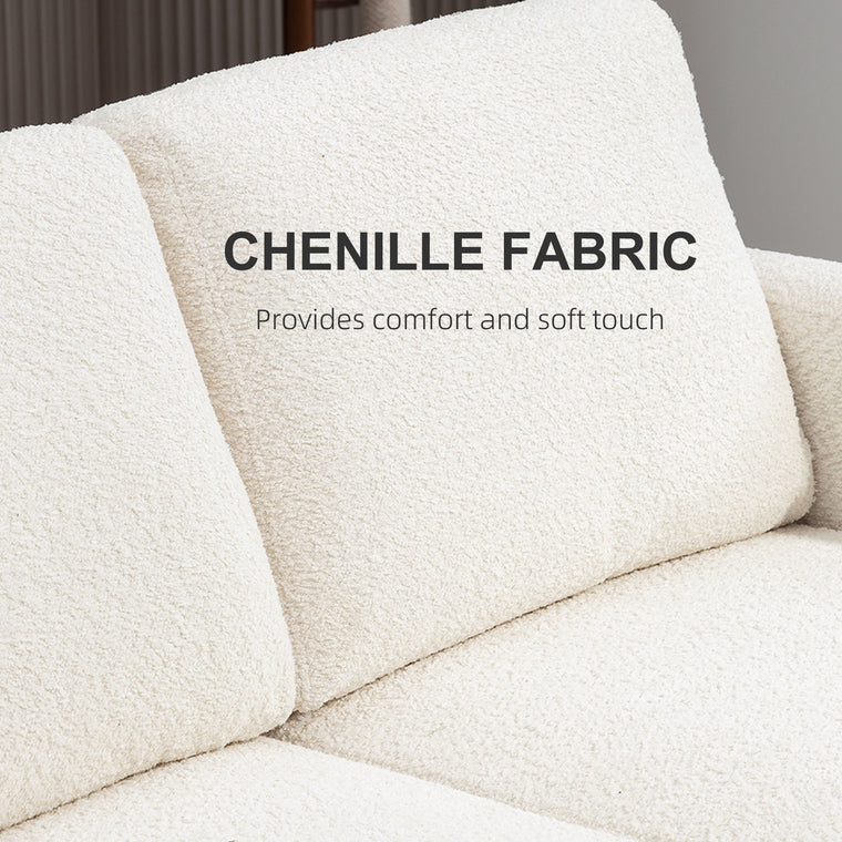 54.3" 2-Seater Loveseat Sofa with Wood Frame