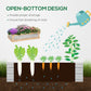 Raised Garden Flower Bed Kit with Greenhouse, Wooden Cold Frame Planter with Open Roofs, 48" x 24" x 32", Natural