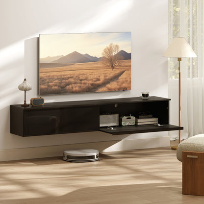 Wall-Mounted Floating TV Stand with Storage