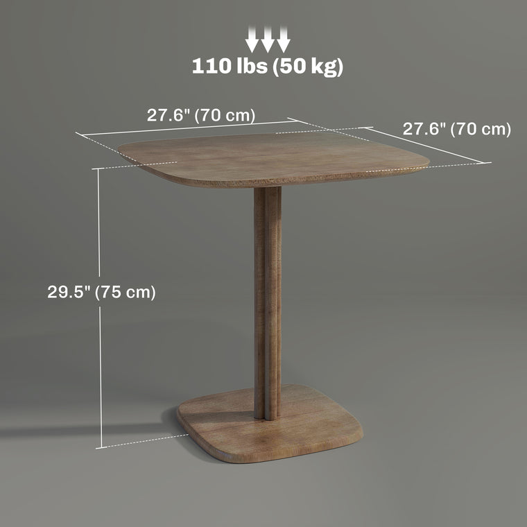 Modern Dining Table for 4, 27.6"