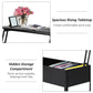 39" Modern Lift Top Coffee Table with Hidden Storage Compartment, Center Table for Living Room, Black