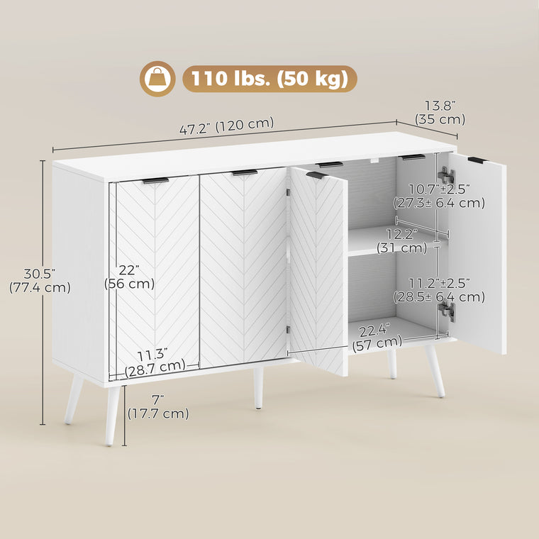 Sideboard Buffet with 4 Doors