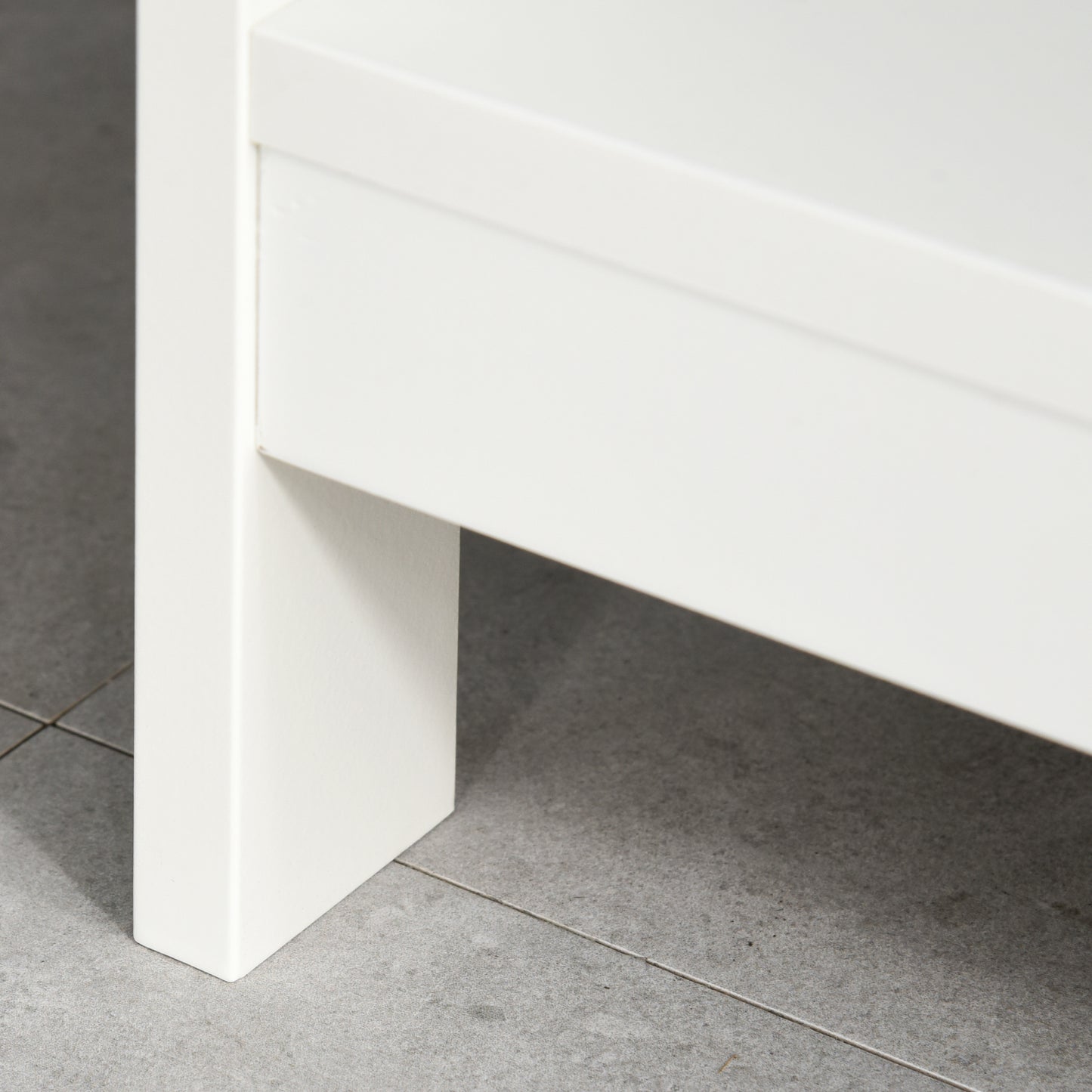 39" Console Table, Narrow Entryway Table with Storage Shelves, Drawers and X Frame for Behind Couch, Living Room, Hallway, White