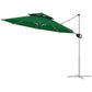 10 FT Cantilever Patio Umbrella with 360° Rotation & Adjustable Height, Cross Base, Crank and Tilt, Dark Green