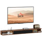 71" Floating TV Stand for TVs up to 75 Inch, Wall Mounted Media Console with Flip Drawer and 2 Open Shelves, Walnut