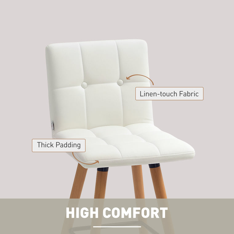 38" Upholstered Bar Stools Set of 2 - White