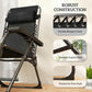 Zero Gravity Chair Set of 2, Folding Reclining Outdoor Lounge Chair with Cup Holder, Headrest, Black