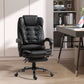 Ergonomic Office Chair with Back Support, PU leather Executive Office Chair with High Back, Retractable Footrest, Black