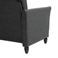 2-Seat Sofa Two-Seater Couch with Armrests and Wood Legs for Living Room, Bedroom, Dark Grey