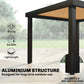Aluminum Outdoor Dining Table for 6, Patio Rectangular Table, 47.2" x 35.4" x 29.1", Natural