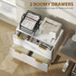 Lateral File Cabinet with 2 Drawers, Modern Filing Cabinet for Letter/A4/Legal Size Files, High Gloss White