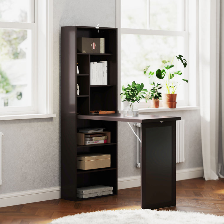 Fold-Out Wall Mount Desk with Blackboard