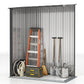 5' x 3' Outdoor Storage Shed, Steel Garden Shed with Single Lockable Door, Tool Storage Shed for Backyard, Black
