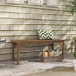 Wooden Garden Bench, Patio Double Park Bench with Slatted Seat, Front Porch Backless Bench, Teak