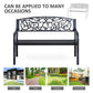 50" 2-Seater Garden Bench, Patio Decorative Chair Metal Backyard Loveseat Outdoor Furniture for Yard, Lawn, Porch, Black