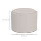 Round Coffee Table, End Table with Hidden Storage and Tray Top, Linen Upholstered Footrest for Living Room