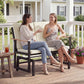 Outdoor Glider Bench for 2 Person, Patio Glider Loveseat with Thick Cushions for Garden Balcony Porch, Cream White