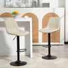 Counter Height Bar Stools Set of 2, Adjustable Height Bar Chairs with Swivel Seat, Leathaire Upholstery