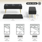 31" Storage Ottoman, Velvet End of Bed Bench with Steel Legs, Foot Stool with Storage for Bedroom, Living Room, Black
