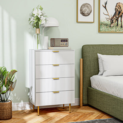 4-Drawer Dresser with Gold Legs