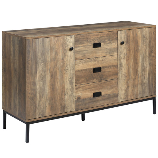 Industrial Sideboard Buffet with Drawers - Brown