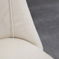 Upholstered Dining Chairs Set of 4, Velvet Accent Chair with Back and Wood-grain Steel Leg for Kitchen, Cream White