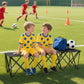 Portable 4-Seater Folding Camping Chair, Team Bench Chair with Carry Bag for Soccer Football Team, No Assembly