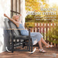 Outdoor Glider Bench for 2 Person, Patio Glider Loveseat with Thick Cushions for Garden Balcony Porch, Dark Grey