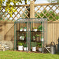 Portable Mini Greenhouse Green House with 3 Tier Shelves, Reinforced Cover, Roll-up Doors, 56.3" x 18.1" x 59.4"