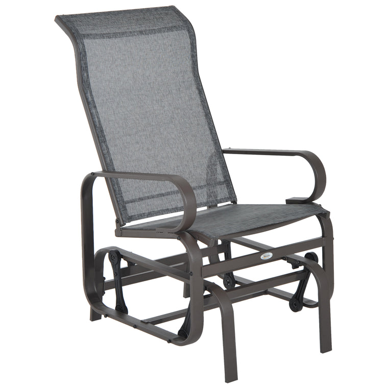 Patio Rocking Glider Chair with Breathable Mesh Seat