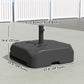 Patio Umbrella Base with Wheels, Telescopic Handle, 158 lb Sand/99 lb Water Filled Outdoor Patio Umbrella Stand, Black