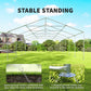 Heavy Duty Large Party Tent & Carport with Removable Sidewalls, Portable Garage Canopy Tent, White