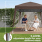 8' x 8' Pop Up Canopy, Outdoor Folding Tent, Portable Party Tent with Carrying Bag for Camping, Party, Picnic, Coffee