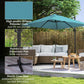 8' x 8' Blue Offset Cantilever Umbrella with Cross Base