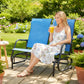Outdoor Glider Bench, Patio Glider for 2 Persons, Blue