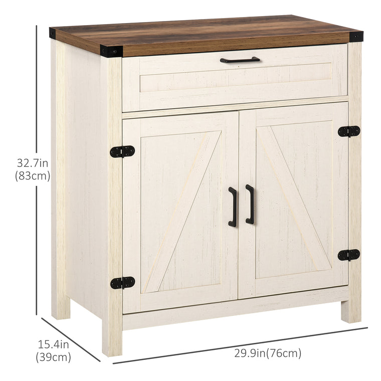 Farmhouse Sideboard Buffet with Barn Doors