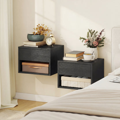 Floating Nightstand Set of 2 with Drawer
