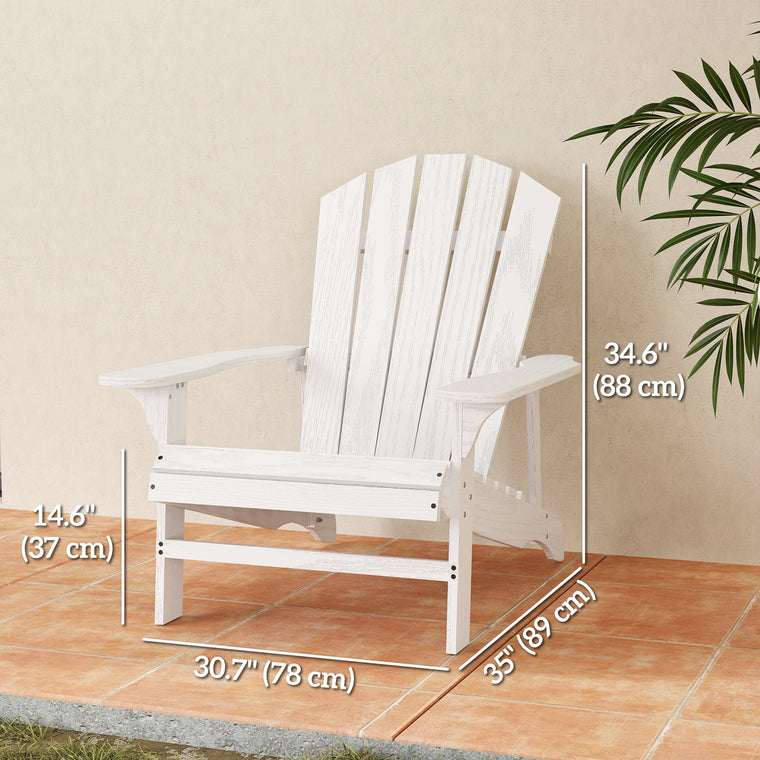 Wood Adirondack Chair with Slatted Design