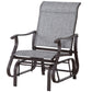 Outdoor Glider Chair, Patio Glider with Steel Frame and Mesh Fabric, Outdoor Chair for Backyard, Garden, Porch, Beige