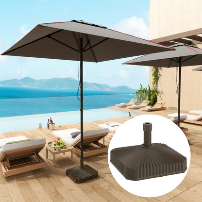 17.7" x 17.7" x 11.8" Brown Heavy Duty Umbrella Base