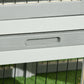 Wood Rabbit Hutch w/ Ramp, Openable Roof, Pull-out Tray, Light Grey